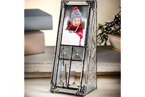 J DEVLIN GLASS ART 2x3 Picture Frame Small Photo School Wallet Size Clear Vintage Stained Glass Baby Grandparent Keepsake Gift J Devlin Pic 360-23