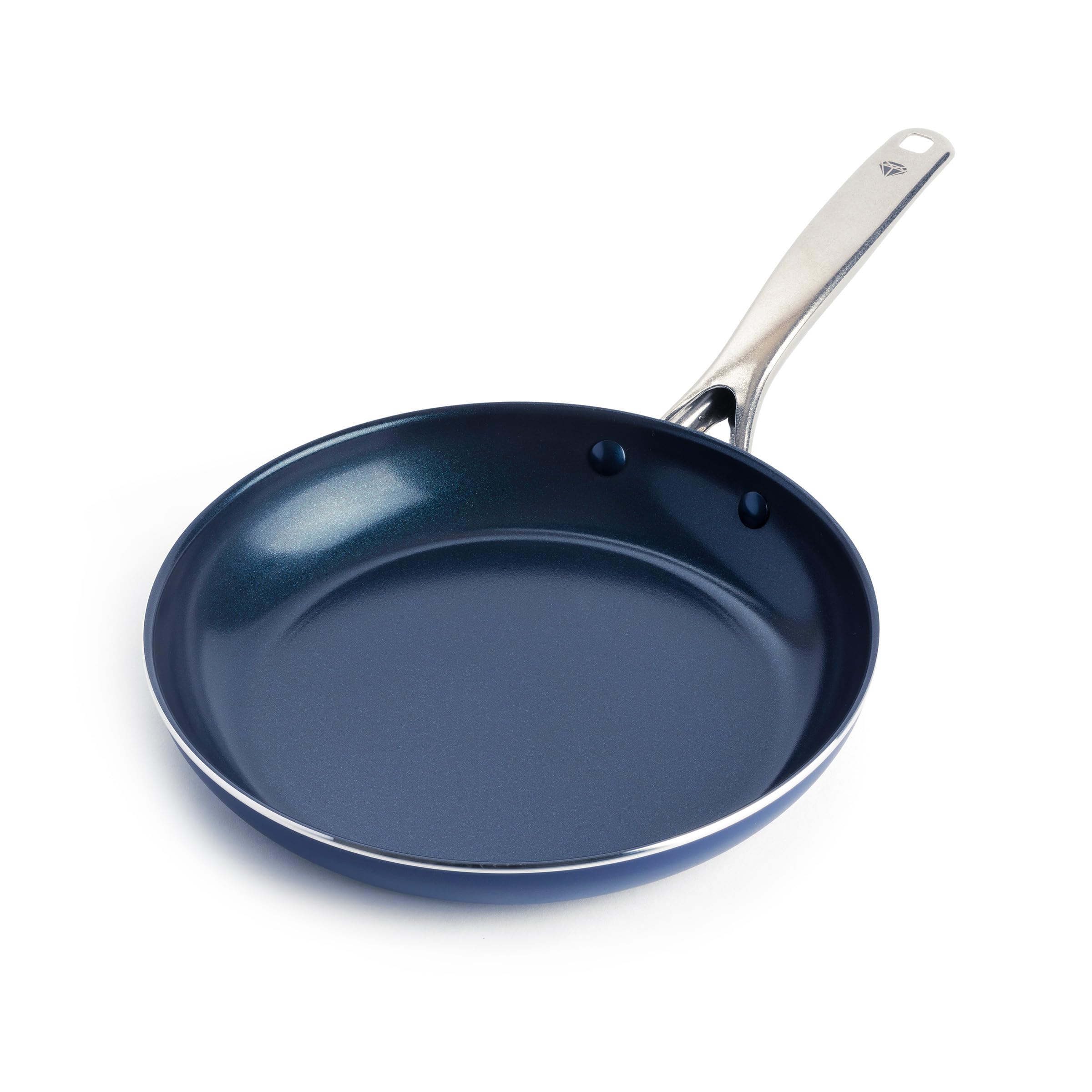 Photo 1 of Blue Diamond 10" Nonstick Frying Pan Skillet, Diamond Infused PFAS & PTFE-Free Ceramic Pot, Dishwasher & Oven Safe, Stay Cool Handle, Durable Non Toxic Metal Utensil Safe, Egg & Omelet Pan, Blue