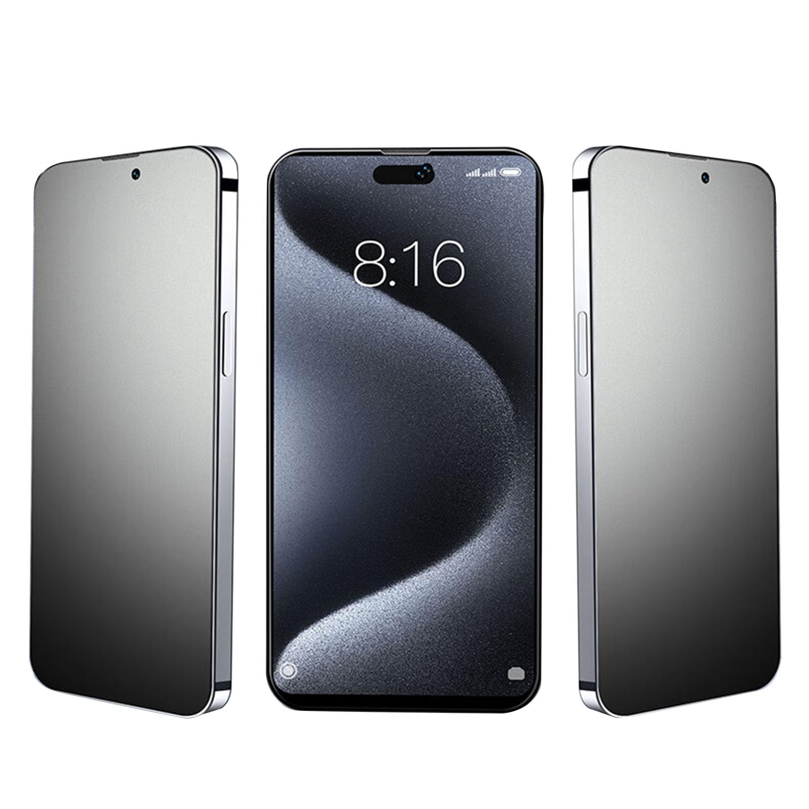 JELLYEA 3 Pack for iPhone 16 Pro Matte Privacy Screen Protector Full Coverage 9H Anti-fingerprint Anti-Spy Matte Tempered Glass for iPhone 16 Pro,6.3”