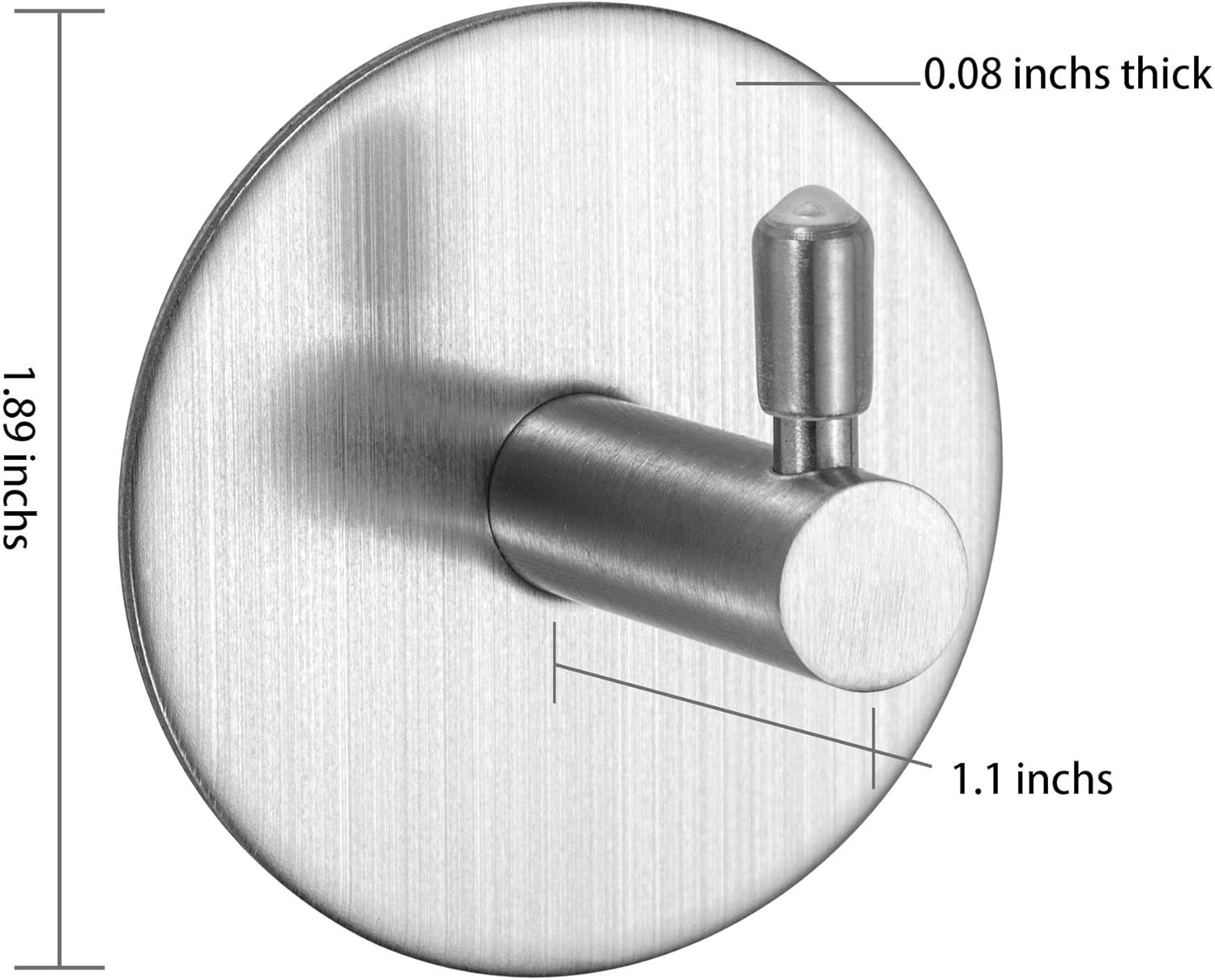 4Packs Towel Holders for Bathrooms SUS 304Stainless Steel Robe Hook, Bathroom Clothes Cabinet Closet Robe Hook Wall Mounted Round Kitchen Heavy Duty Door Hanger - - 