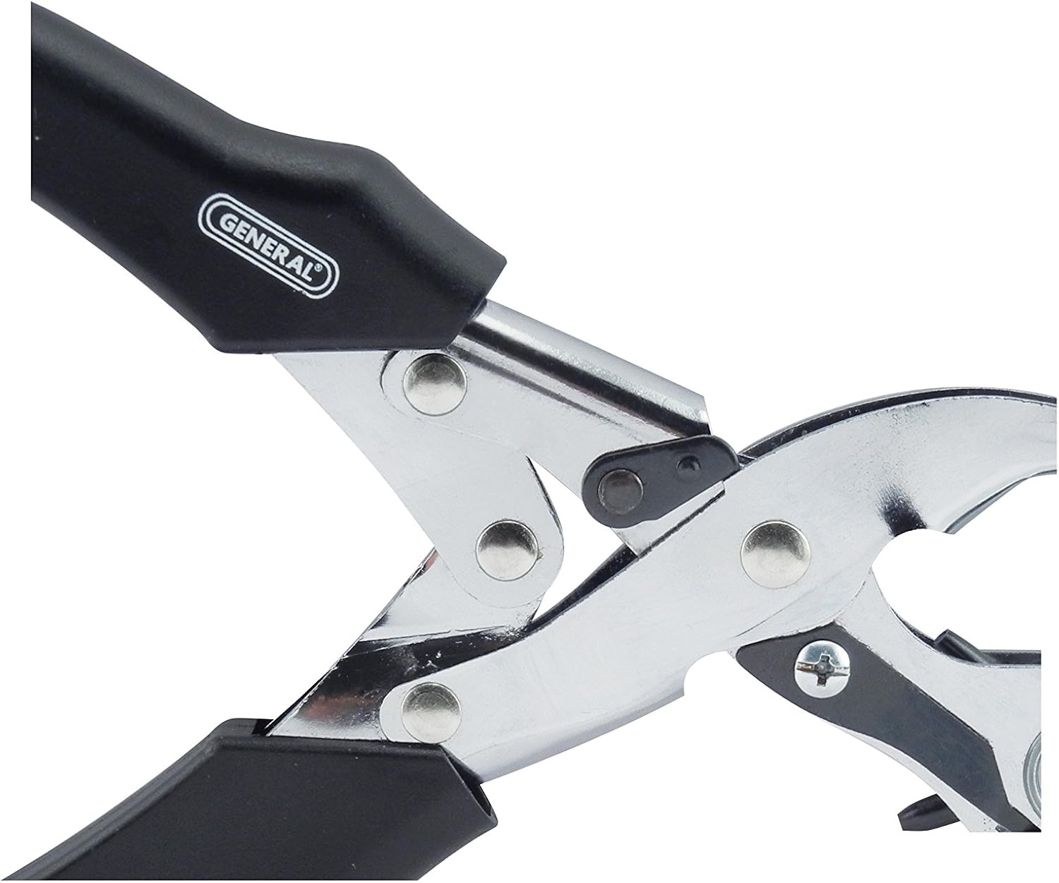 General Tools 73 Heavy Duty Revolving Punch Plier, Leather Hole Punch For Belts, Pet Collars, Handbags, Multi Hole Sizes (inches): 5/64, 3/32, 7/64, 1/8, 5/32, 3/16 - - 