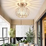 ZYDTRIP Crystals Ceiling Light Fixtures Chandelier Gold 2 Pack Semi Flush Mount view 7