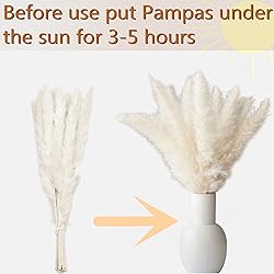 128 PCS Dried Pampas Grass Bouquet, Boho Table