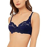 Women's Lace Underwire Unlined Full Coverage Bra - Microfiber