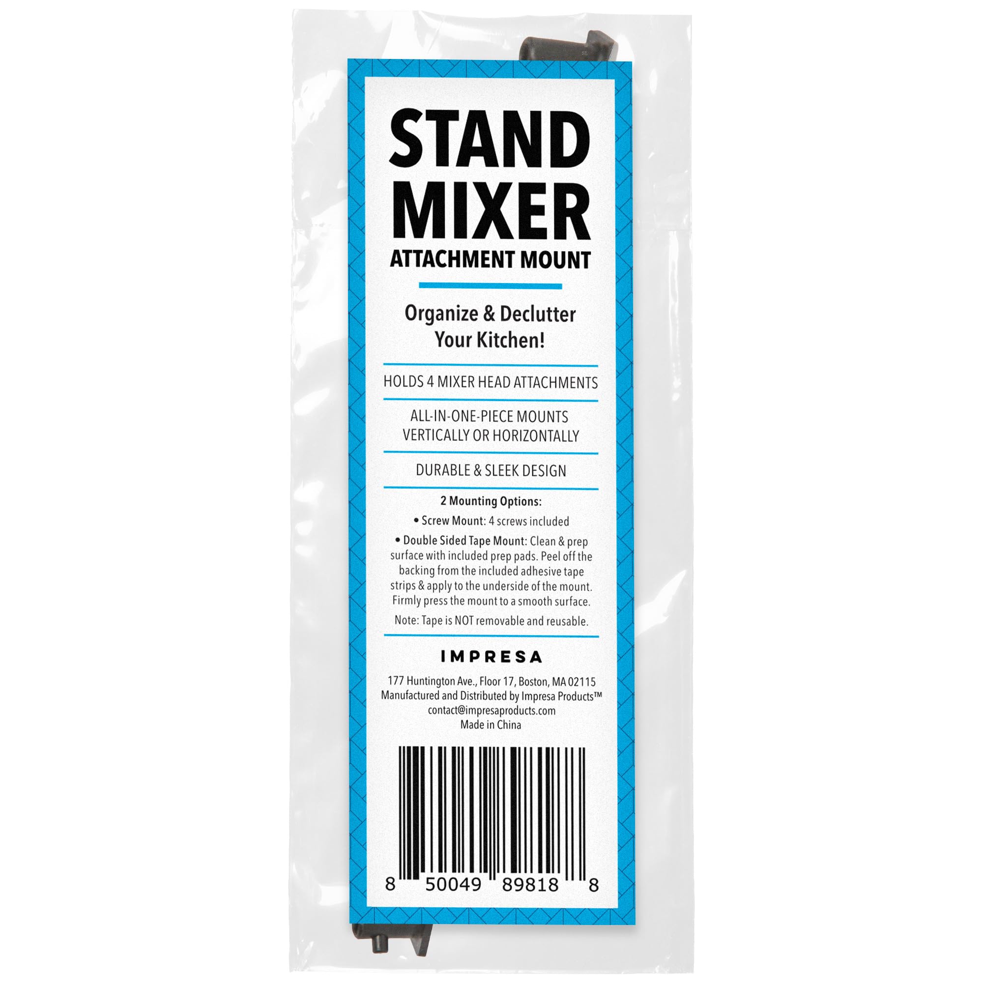 Impresa Stand Mixer Attachment Storage Organizer for KitchenAid Mixer Attachments