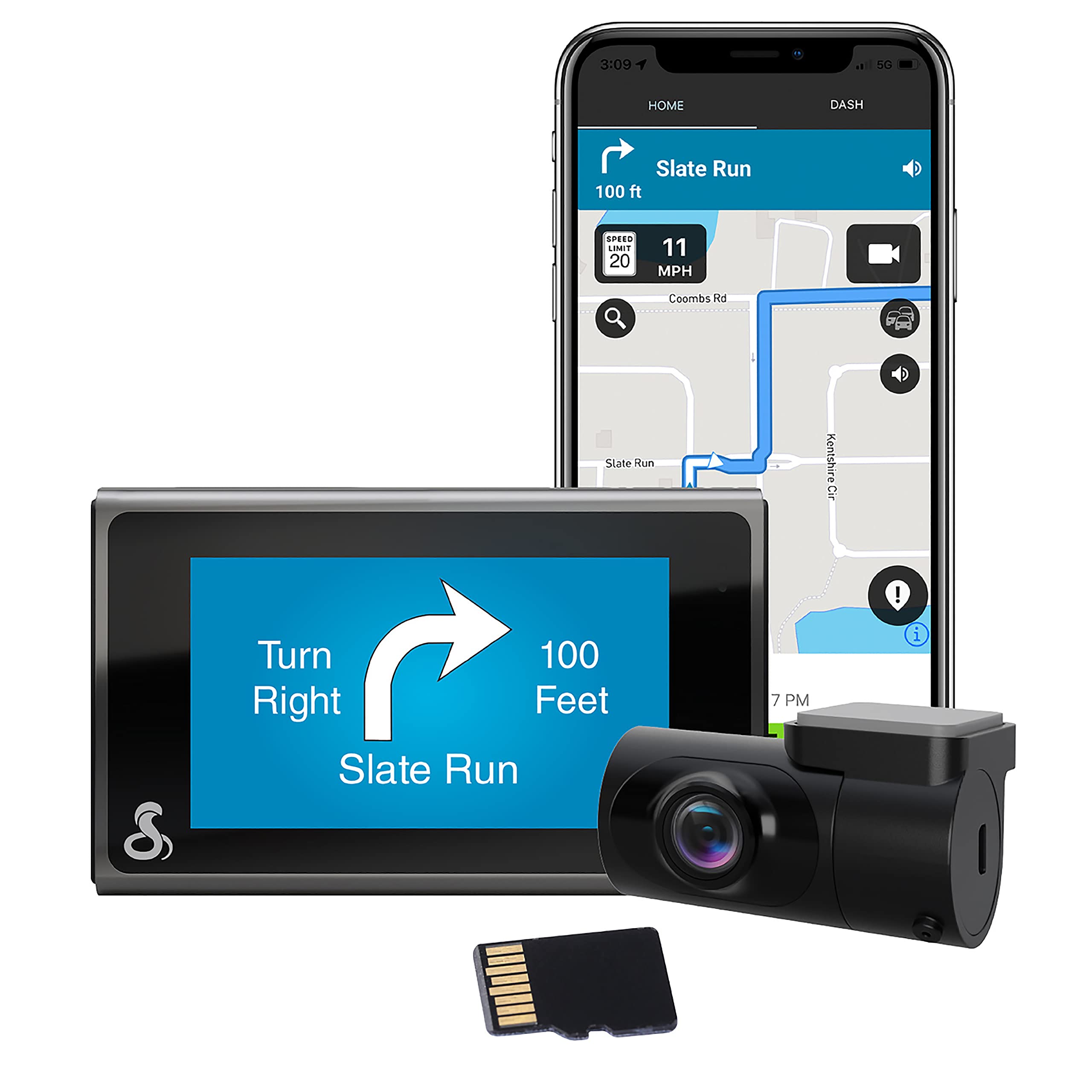 Cobra SC400D Dash Cam + Rear Cam–4K Resolution, Alexa, 3-Camera Capable, Real-Time Driver Alerts, Heads-Up Navigation, Emergency Mayday, Drive Smarter App, 3"Touchscreen, Wi-Fi & GPS, 32GB SDCard Incl