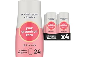 SodaStream Pink Grapefruit Zero Calorie, 14.8 Fl Oz (Pack of 4)