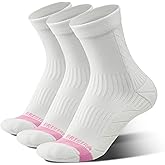 BRISIRA Coolmax Bamboo Viscose Running Compression Quarter Socks Women Moisture Wicking Anti Blister Athletic Ankle Cushion