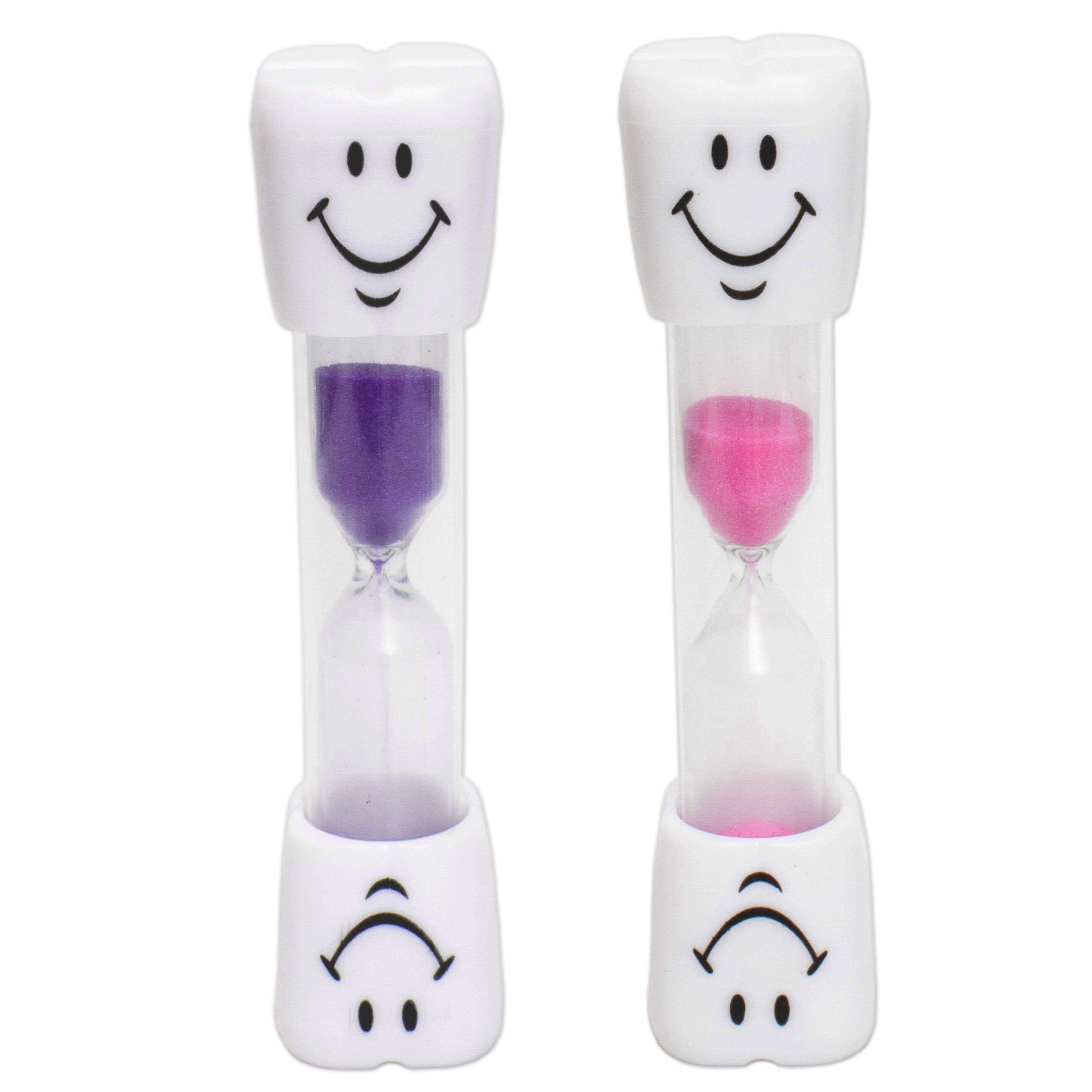 Smile Sand Egg Timer - 2 minute Timer (Set of 2) (Pink and Purple) — image 1