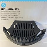 Thorness 16 Inch Cast Iron Castle Fire Fret Grate Ash Pan Set Matt Black view 6