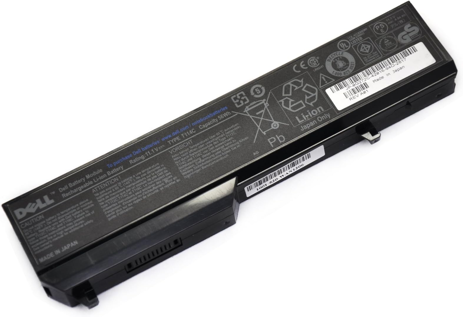 High Performance - New 6 Cells Dell T114C 0N241H K738H N950C U661H Battery for Dell Vostro 1310, 1320, 1510, 1520, 2510, PP36L, PP36S Laptop - Not Replacement