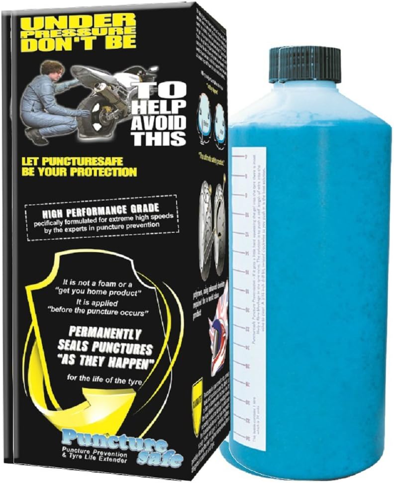 Puncture Safe Motorcycle Puncture Prevention Treatment – 1 Liter Bottle (NEW For 2022)