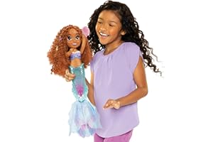 Disney The Little Mermaid Ariel Doll with Hair Charms! Feature Singing & Talking Doll, Accessories Activate Music & Magical Lights - Play in & Out of Water!