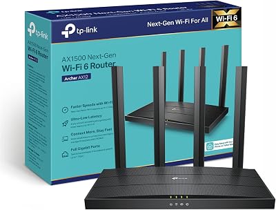 TP-Link Archer AX12 WiFi 6 AX1500Mbps Dual-Band Router Gigabit LAN WPA3 Antennas