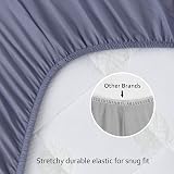 SPRINGSPIRIT Travel Cot Fitted Sheet 2 Pack 95x65cm White Grey Microfiber view 3