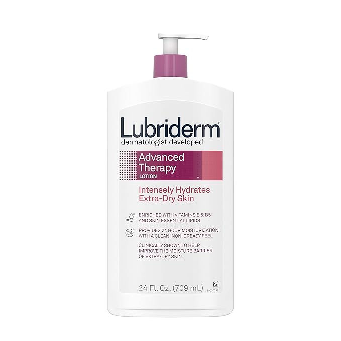 lubriderm advanced therapy lotion on face