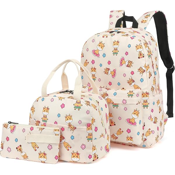 Bulyoou Aesthetic Backpack Set For School - Kids Backpack With Pencil Case, Waterproof, Multi-Pocket (Purple, Pink, Blue, Yellow)