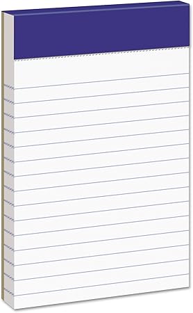 Amazon Com Ampad 8 Evidence 3 X 5 Narrow Perforated Writing Pads White 12 Pads Of 50 Sheets Each Legal Ruled Writing Pads Office Products