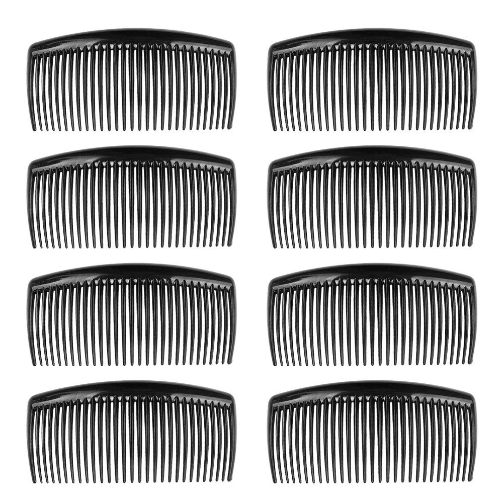 24 PCS Hair Comb Slides Women Teeth Hair Combs Plastic Comfortable Hold Hair Well Hair Comb Slides For Women Girls Securing a French Twist Updo Black 29 Teeth