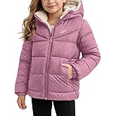 Reebok Girls Winter Coat - Heavyweight Quilted Sherpa Lined Parka Puffer Jacket - Warm Winter Jackets for Girls