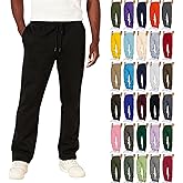 Men's Baggy Sweatpants Fleece Straight Leg Casual Sweat Pants Drawstring Athletic Workout Gym Jogger with Pockets