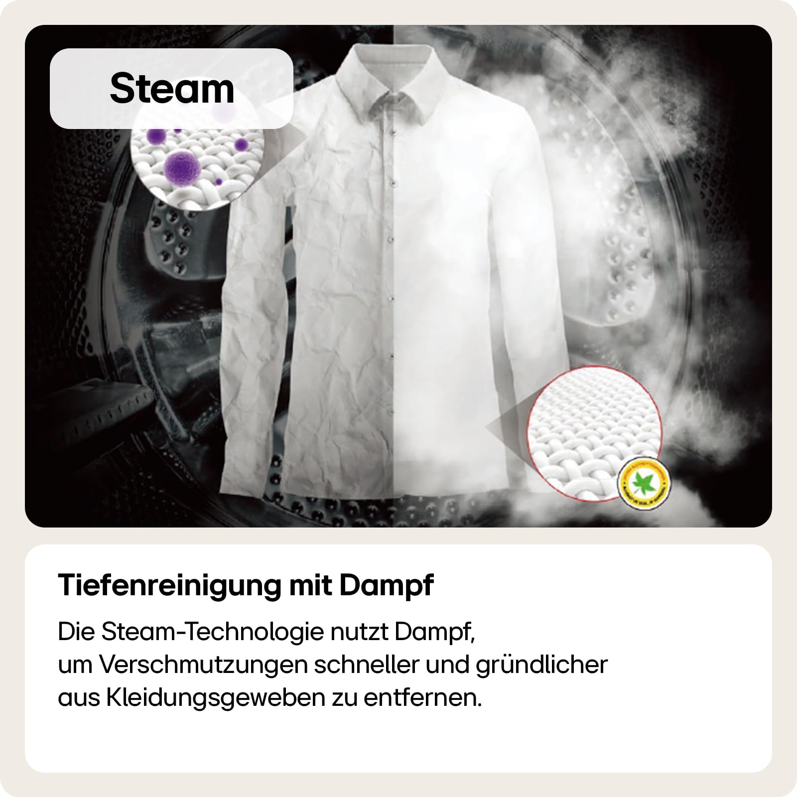 LG F4WX801YS Waschmaschine (11 kg, Energieklasse A-40%, 1.400 U/Min.) mit AI Wash, Easy-Touch Drehregler, TurboWash 360, ThinQ, Silber 4