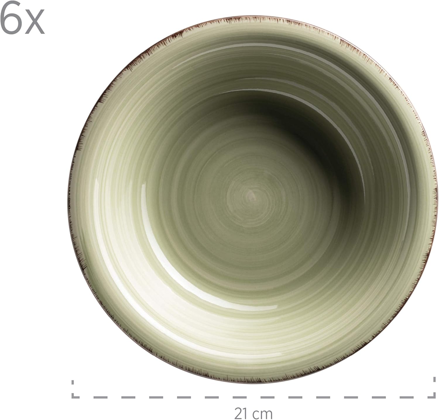 Tafelservice Vintage Teller-Set aus Steingut Serie Bel Tempo handbemalt