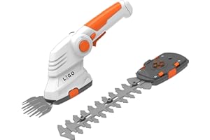 LIGO 2-in-1 Cordless Grass Shear and Shrub Trimmer, 7.2V Lightweight Handheld Lawn Edger & Hedge Clipper with Rechargeable Battery for Garden, Yard, and Bush Trimming