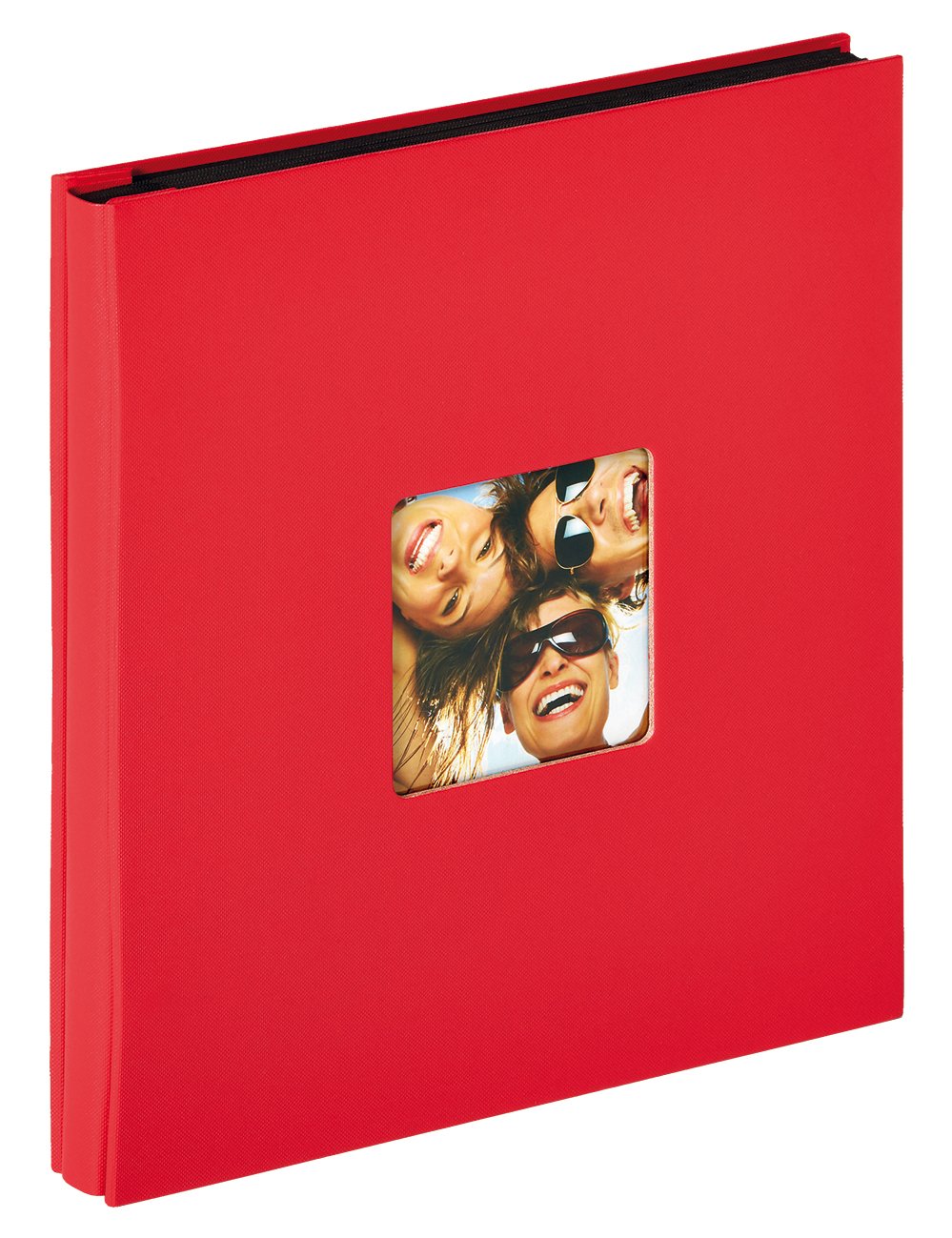 walther Design Photo Album Red 400 Photos 10x15 cm Stock Album with Cover Punching, Fun EA-110-R