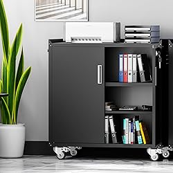 LCAOPC Metal Storage Cabinet with Wheels