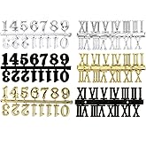 DOITOOL Digital Clock Number Kit Including Arabic and Roman Numerals for DIY Wall Clock Design and Replacement 6 Pieces