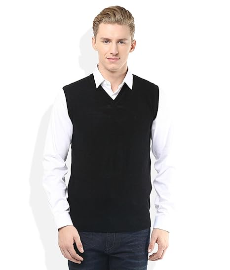 black fluffy sweater