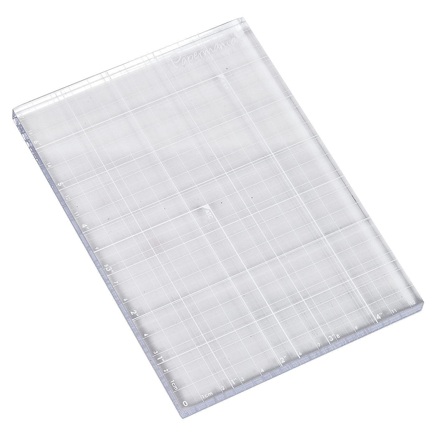 Docrafts 5 x 7-Inch Clear Stamp Block, White