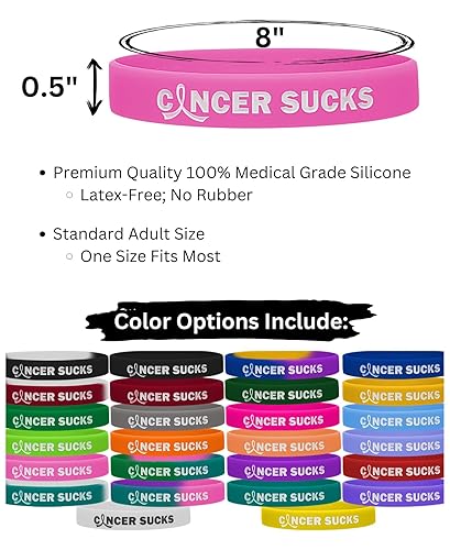 Cancer Sucks Silicone Wristbands Bracelets for Breast Cancer
