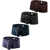 Hanhepee Men's Stretch Low Rise Underwear Support Boxer Briefs