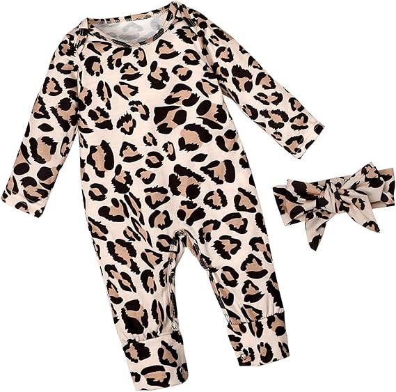 baby girl cheetah romper