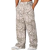 BRLETNNR Mens Baggy Camo Pants Camouflage Sweatpants with Pockets,Camo Cargo Joggers for Gym Workout & Hiking