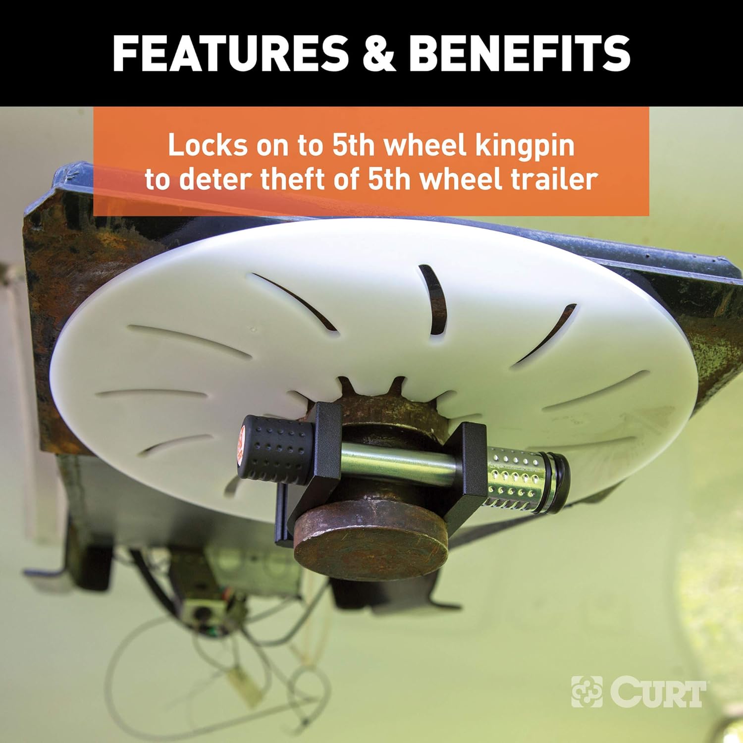 CURT 23255 5th Wheel Trailer Lock for 2-Inch King Pin: Automotive