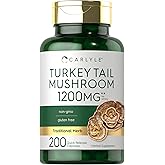Carlyle Turkey Tail Mushroom Capsules | 200 Count | Non-GMO & Gluten Free Extract