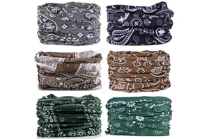 MOBEST Neck Gaiter Mask Face Scarf Bandana Tube Cover Headwear Balaclava Headband Headwrap for Men and Women