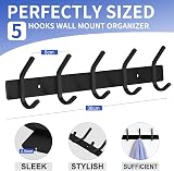 GlazieVault Wall Coat Racks 2 Pack Stainless Steel Hooks Heavy Duty view 3