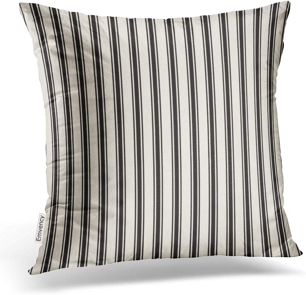 Amazon Com Emvency Throw Pillow Cover Classic Ticking Stripe