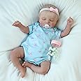 KSBD Realistic Reborn Baby Dolls - 18 inch Rosalie Newborn Baby Sleeping Girl, Cloth Body Poseable Real Life Baby Dolls Birthday Gift for Kids Age 3+…