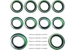 LUXTRKSTO 10pcs Trailer Hub Wheel Grease Seal 171255tb 3500 Lb Wheel Seal Trailer Hub Seal 1.719'' X 2.565'' with 10 Pins for Dexter 010-019-00 (10-19),Transcom 171255tb,National 473336,NOK AD2548EO