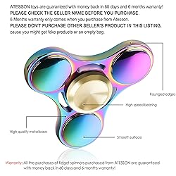 ATESSON Fidget Spinner Toy Durable Stainless Steel
