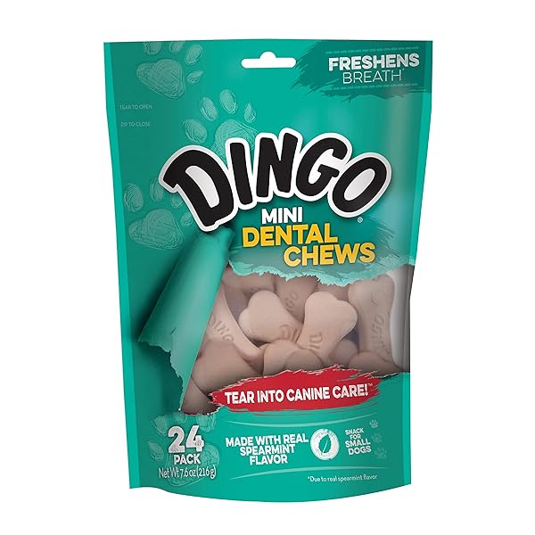 DINGO DENTA TREATS TEETH WHITENING MINI CHEWS, 24...