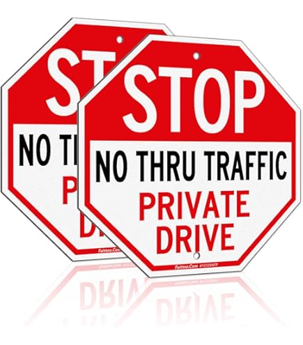 MUXYH 2 Pack Dead End, No Thru Traffic Sign, 18'' X 12'' Reflective Aluminum, Waterproof, Easy To Mount : Buy Online At Best Price In KSA - Souq Is Now