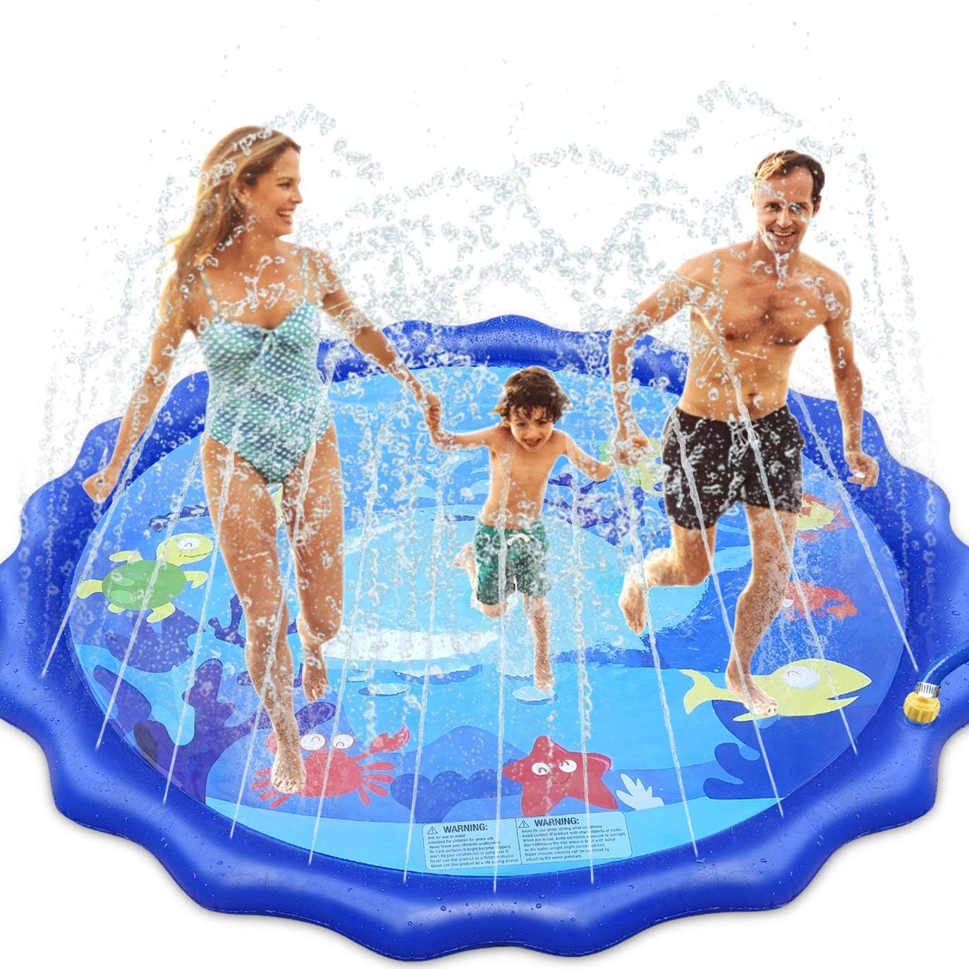 INNOCHEER Sprinkler Pad For Kids, Splash Play Mat - Sprinkle Play Mat Sprikler Splash Pad Summer Spray Toys for Kids and Outdoor Garden Family Activities