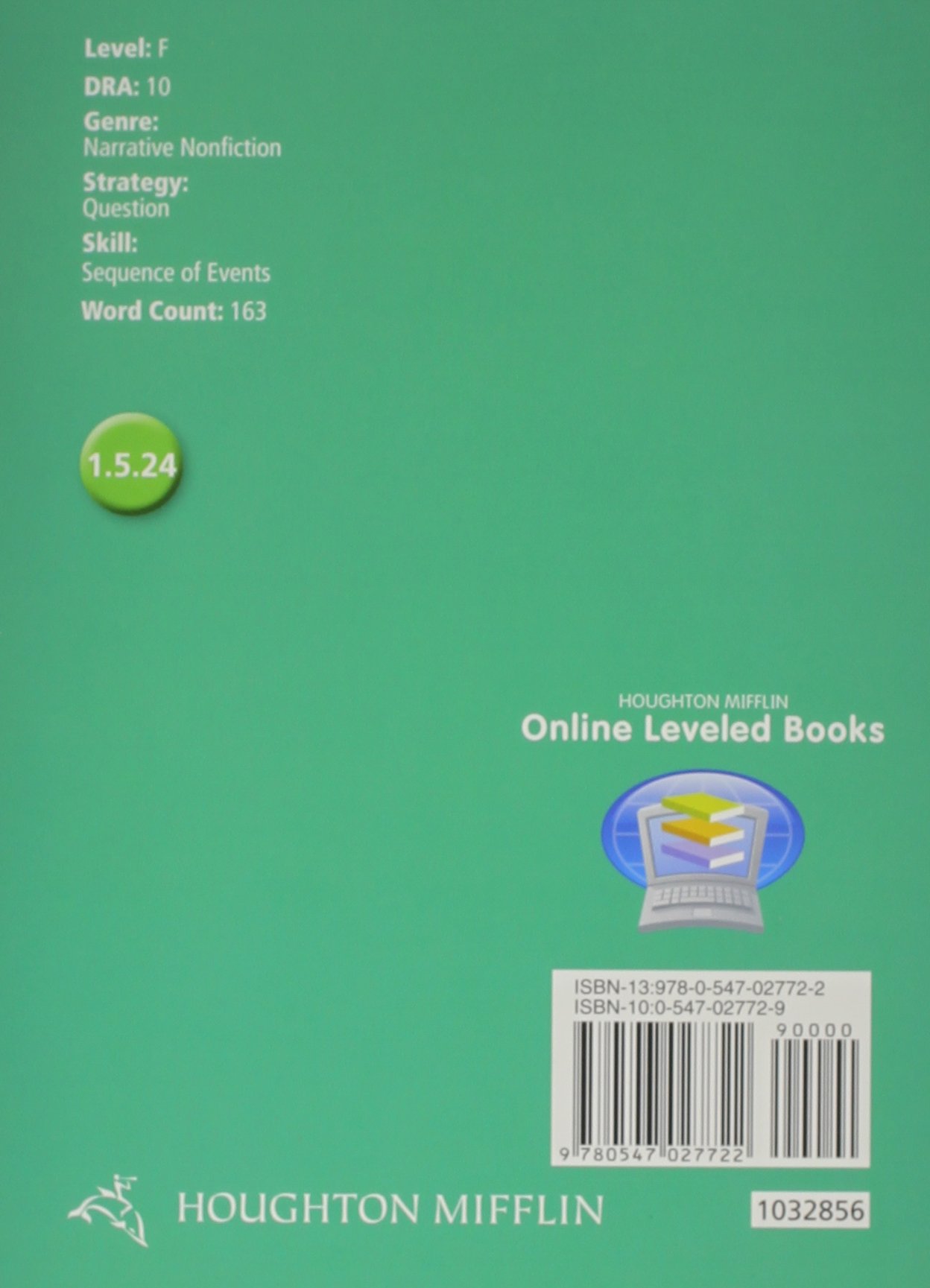 Amazon Com Journeys Leveled Readers Individual Titles Set 6 Copies Each Level F Ladybugs Houghton Mifflin Books