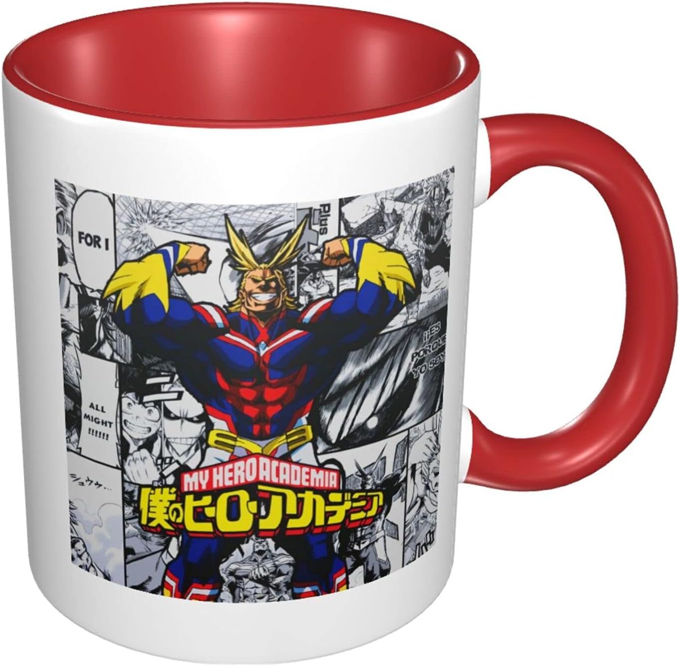 Amazon カップ コーヒーマグ おしゃれ セラミック ハンドル付き 僕のヒーローアカデミア オールマイト Zegailian ホーム キッチン